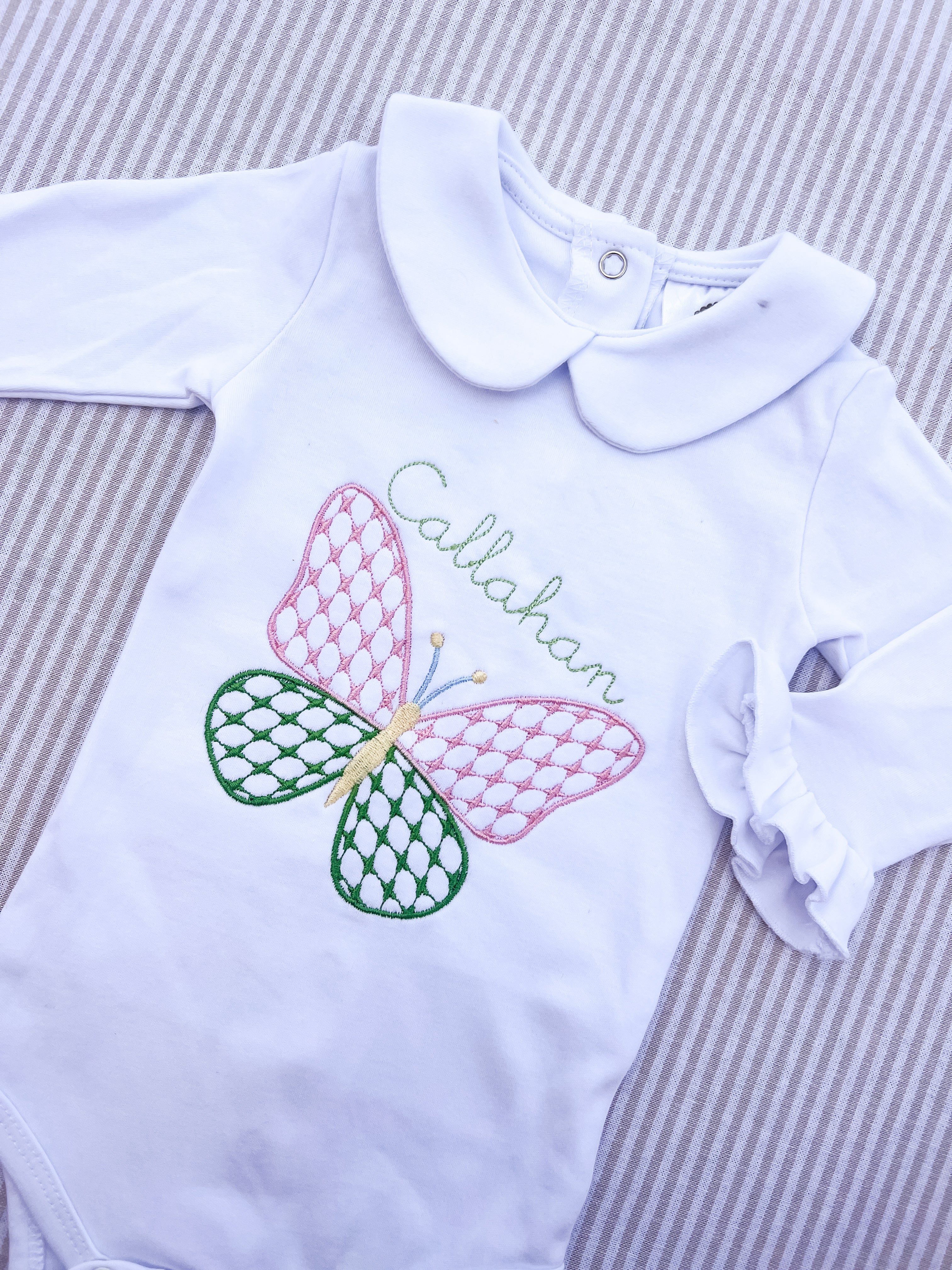 GIRLS L/S PETER PAN COLLAR BODYSUIT