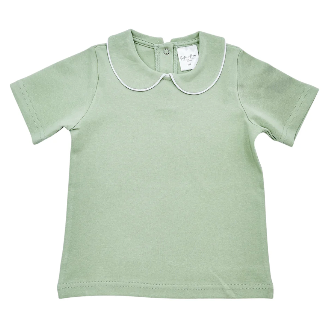 BOYS S/S PETERPAN COLLAR SHIRT