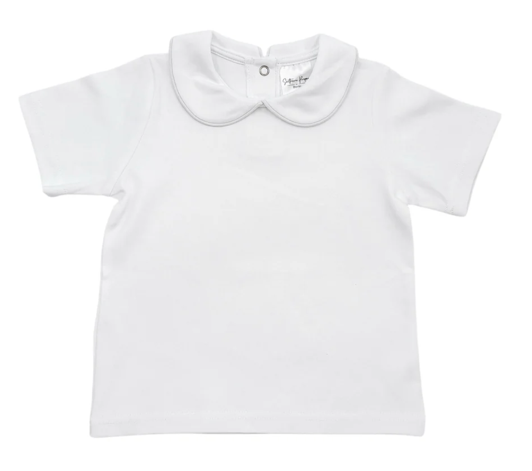 BOYS S/S PETERPAN COLLAR SHIRT
