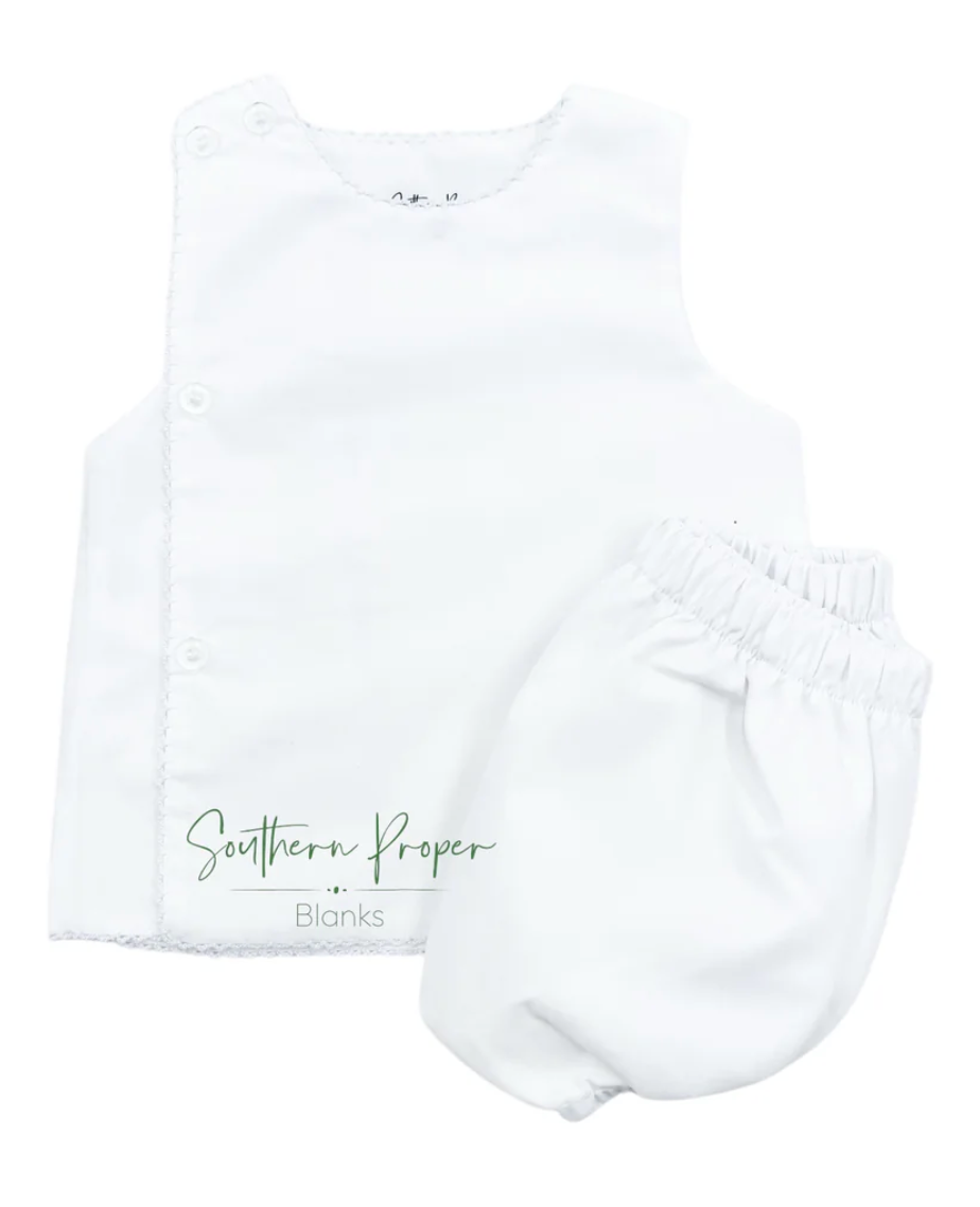 PICOT TRIM DIAPER SET