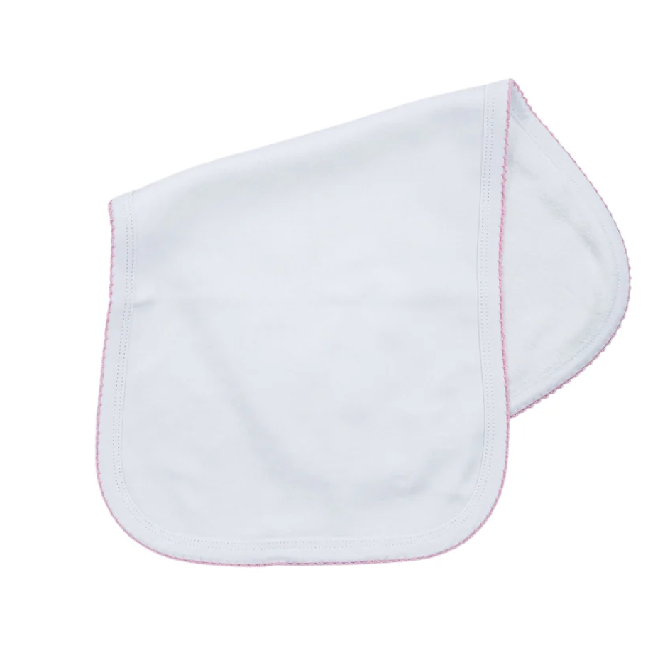 PICOT TRIM BURP CLOTH