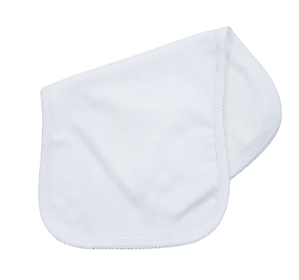 PICOT TRIM BURP CLOTH