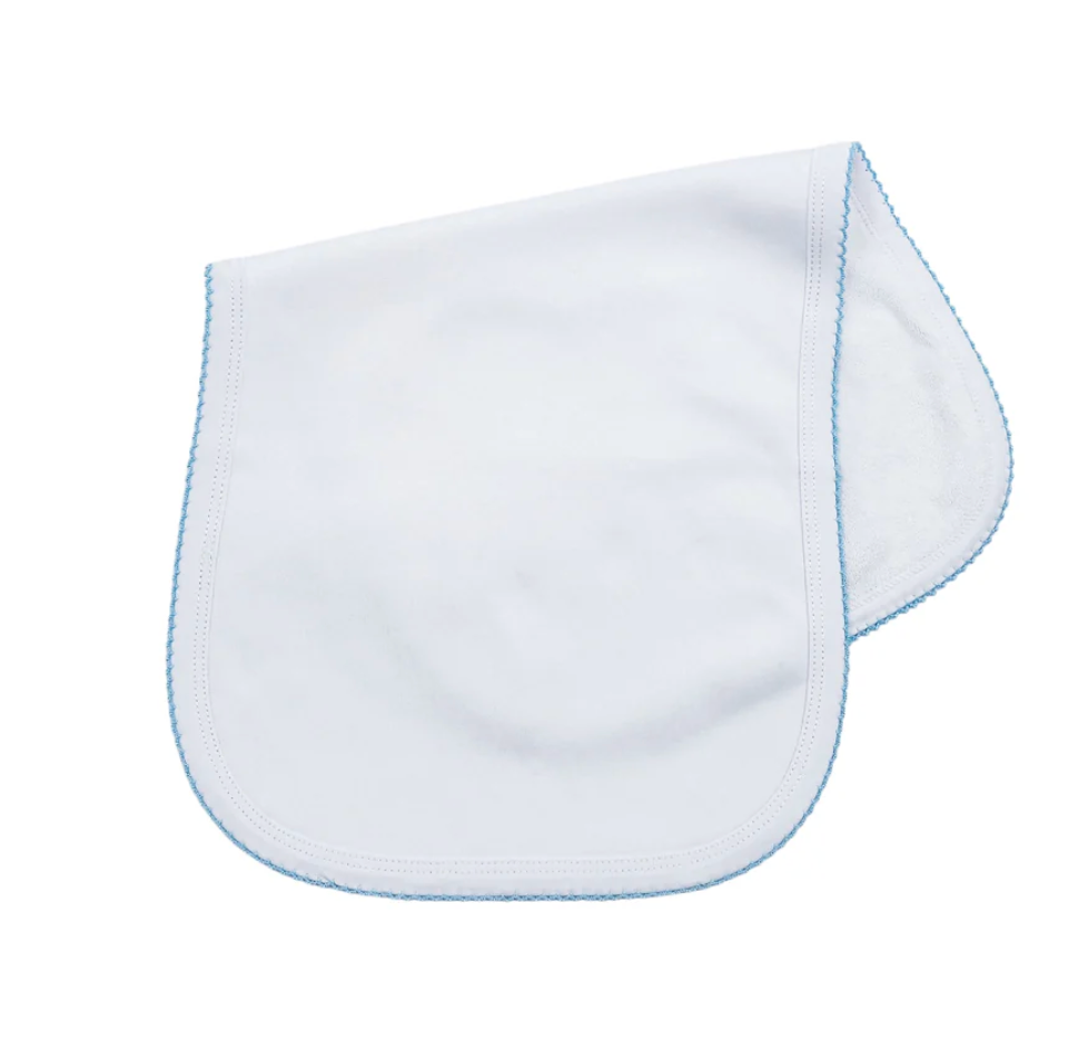 PICOT TRIM BURP CLOTH