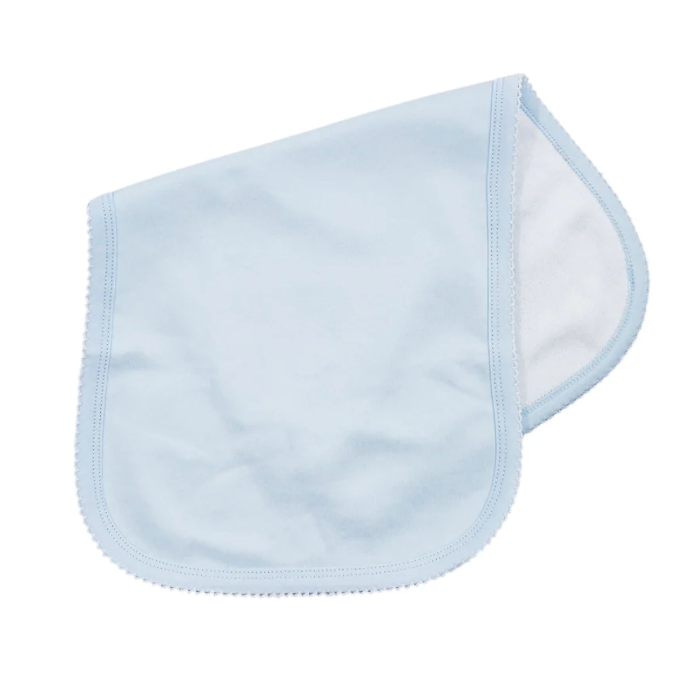 PICOT TRIM BURP CLOTH